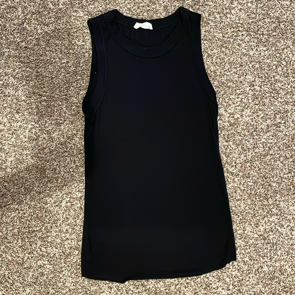 Talulah Ribbed Fitted Tank Top Blk EUC 2XL